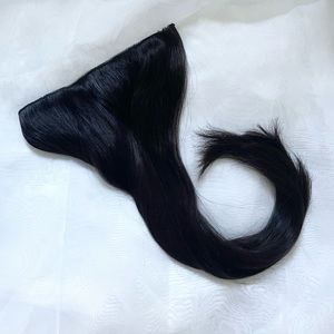 Dark brown 22” remy 100% human hair halo extension 100 grams